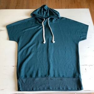 Zara Man forest tree Lyocell Blend short sleeve tunic hoodie top shirt Medium